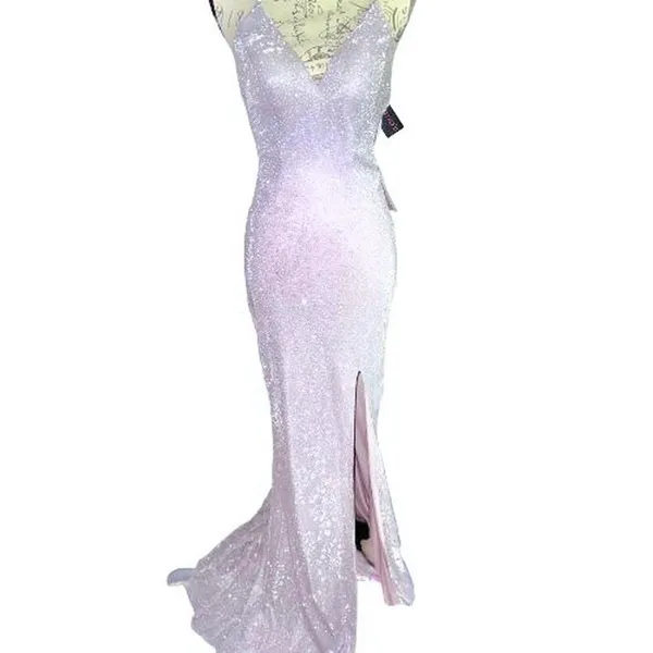 Clarisse Purple - Silver Pink Evening Gown NWT 2 - Image 7