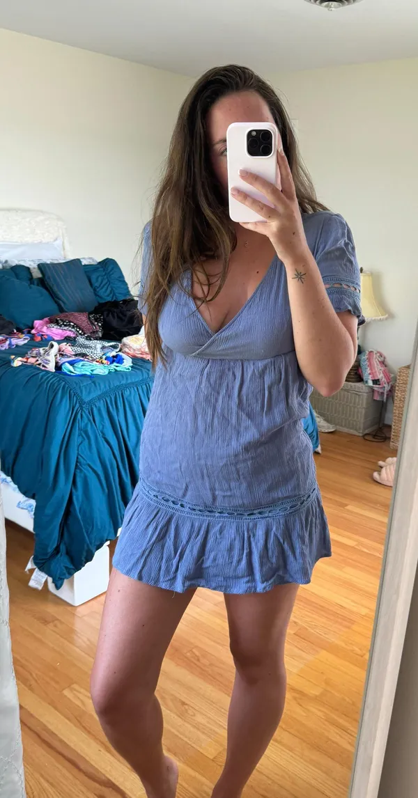 Boutique Light Blue Dress - Image 2