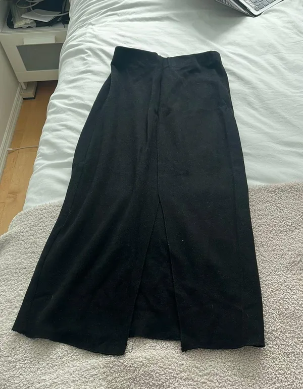 ZARA Black Long Maxi Skirt - Image 4