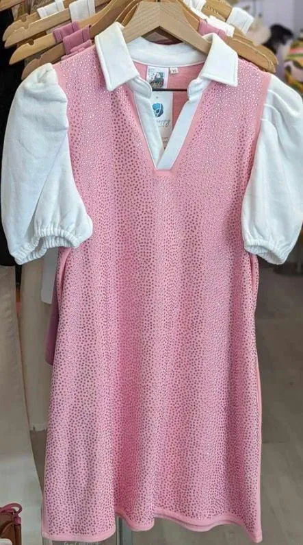 Queen of Sparkles Pink Dress - Image 4