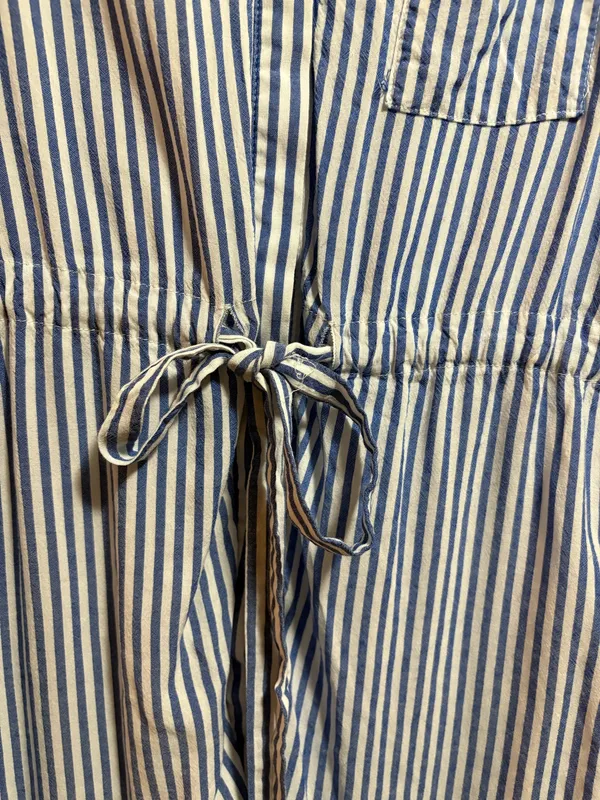 Lulus Lifestyle Blue and White Striped Long Sleeve Shirt Dress - Image 6