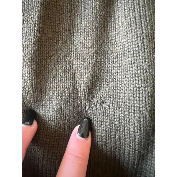 Jones New York Merino Wool Fair Isle Sequin Turtleneck Short Sleeve Sweater L - Image 7
