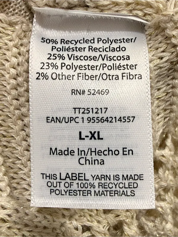 Time and Tru Women’s open front crotchet Ruana size XL - Image 7