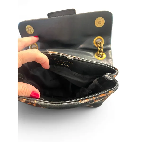 Kurt Geiger Soho small crossbody purse shoulder bag leopard print calf hair - Image 11