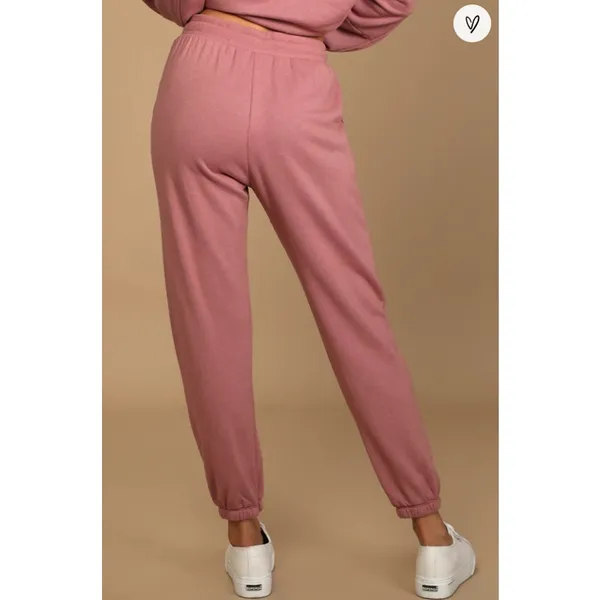NWT Lulu's Boat House Drawstring Jogger‎ Sweatpants in Mauve Pink - Image 10