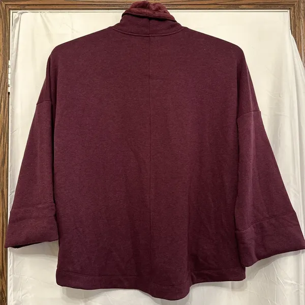 NEW Athleta Womens XL Spiced Cabernet Heather Cozy‎ Karma Funnel Neck Sweatshirt - Image 2