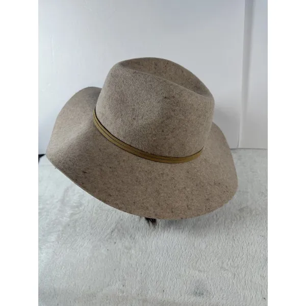 Altard State 100% Wool Brick Brown Hat Brim‎ Sz 14-3-4 Packable Leather Accent - Image 4