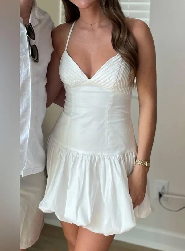 Bubble Pop Mini Dress White (Hello Molly) Size 2 - Image 2