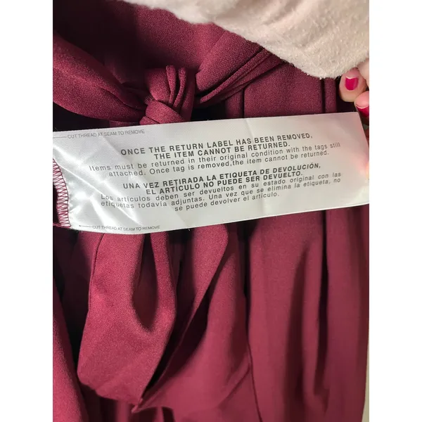 Dress the Population Alessia Sheath Cocktail Dress Plum Slit Large Elegant New - Image 12
