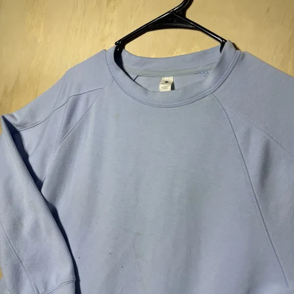 Yogalicious Light Blue Crewneck Sweatshirt Size S Oversized Pullover Athleisure - Image 3
