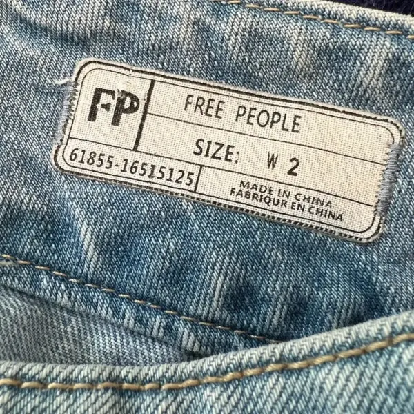 FREE PEOPLE‎ Modern Femme Denim Mini Skirt in Faded Blush Wash size 2 - Image 5
