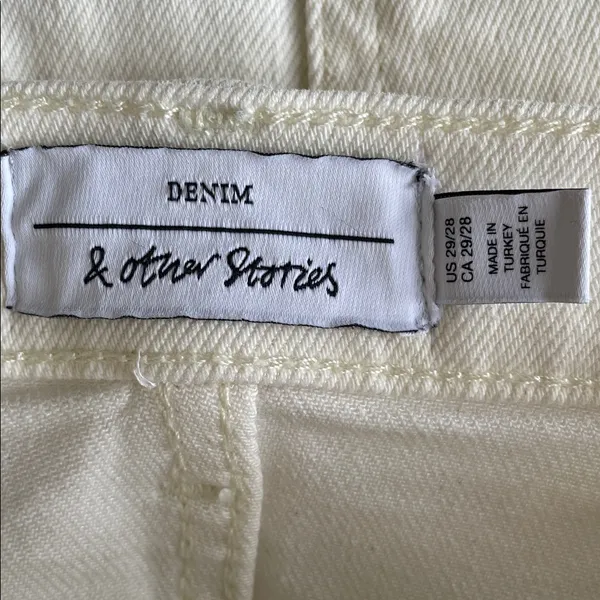 & Other Stories Straight Leg Jeans in Off-White - Image 4