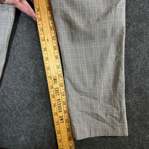 Ophelia Roe Grey Glen Plaid Pull On Dress Pants Womens Medium Business Casual - Image 6