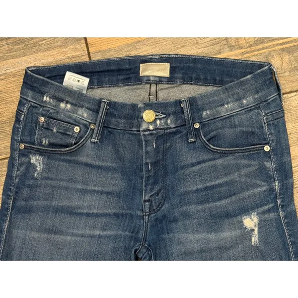 Mother The Looker Hillbilly Heart Skinny Jeans Low Rise Fray Hem‎ USA Size 26 - Image 5