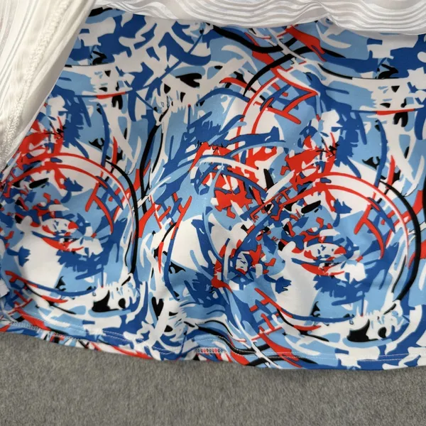 Bollé Women's Activewear Skort Size Small White Blue Red Abstract Tennis Golf - Image 5