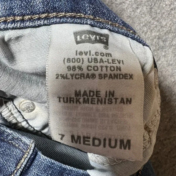 Levis 524 Too Superlow Skinny Jeans Medium Wash Blue Vintage Y2K Size 7M - Image 8