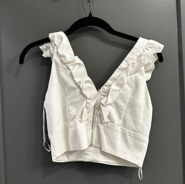 White  Crop Top - Image 2