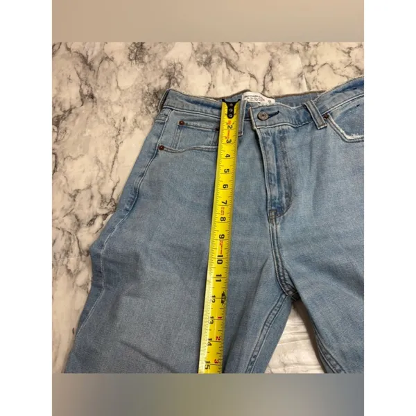 Abercrombie & Fitch Curve Love The 90s Slim Straight Ultra High Rise Jeans 28/6 - Image 3
