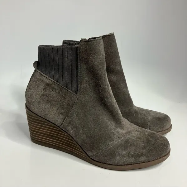 Toms dark gray Sadie wedge Booties size 5.5‎ - Image 3