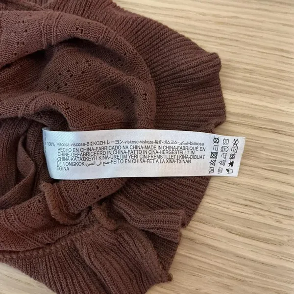 Zara Ribbed Ruffled Cami Top Brown Spaghetti Strap Cropped Tank‎ Women S - Image 4