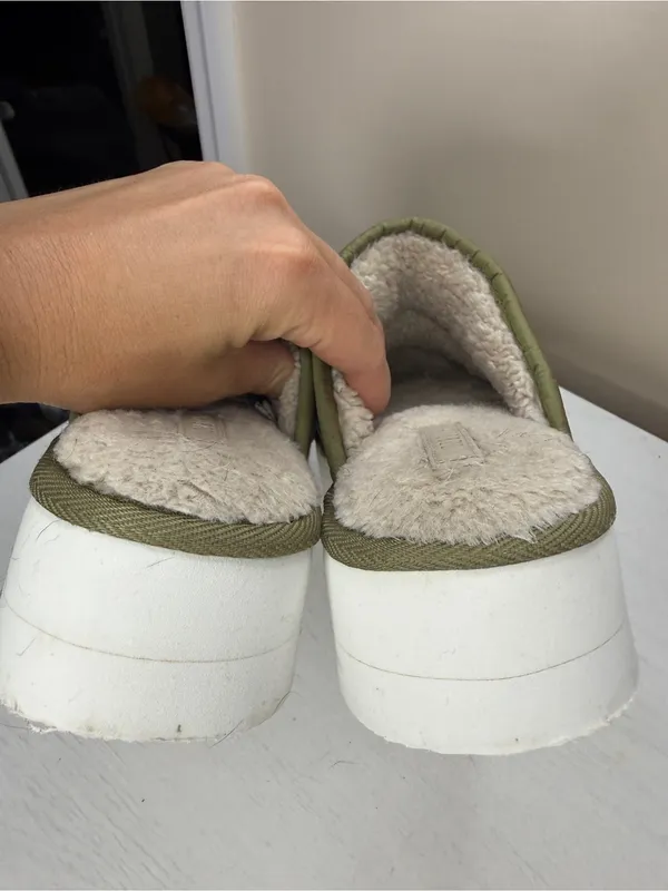 Maeve Anthropologie Puffy Platform Slippers 6/7 Sz S Green - Image 7