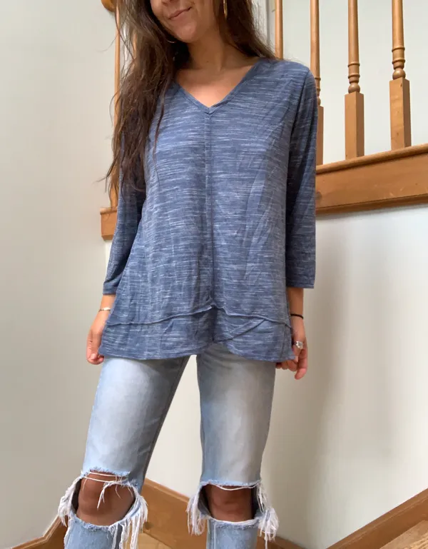 Blue Casual Long Sleeve Size XL - Image 2