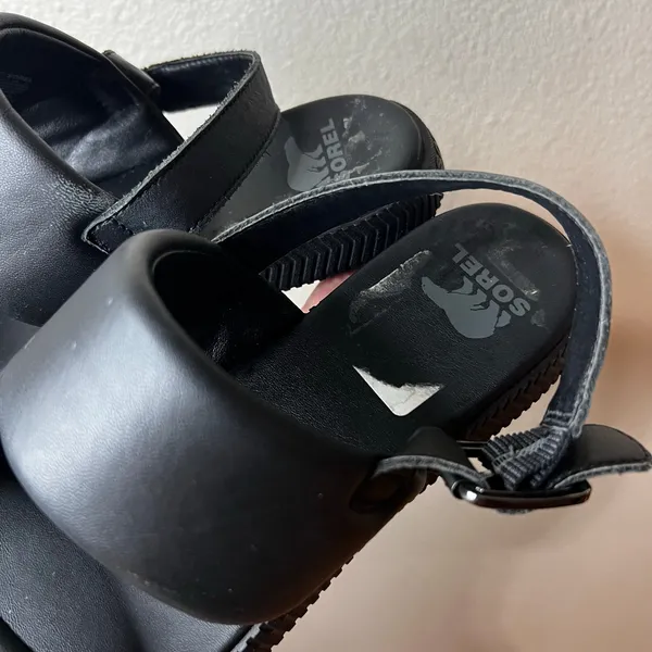 Sorel Ona Streetworks Go-To Flat chunky platform Sandals in black WOMENS 39 - Image 4