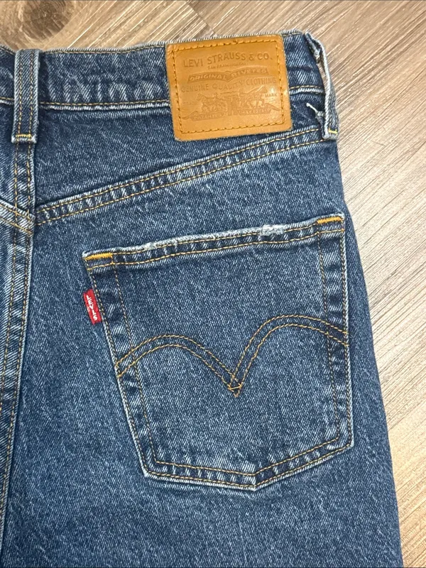 Levi’s Premium Ribcage Straight Ankle Jeans 27 My Honor Dark Wash $110 - Image 6