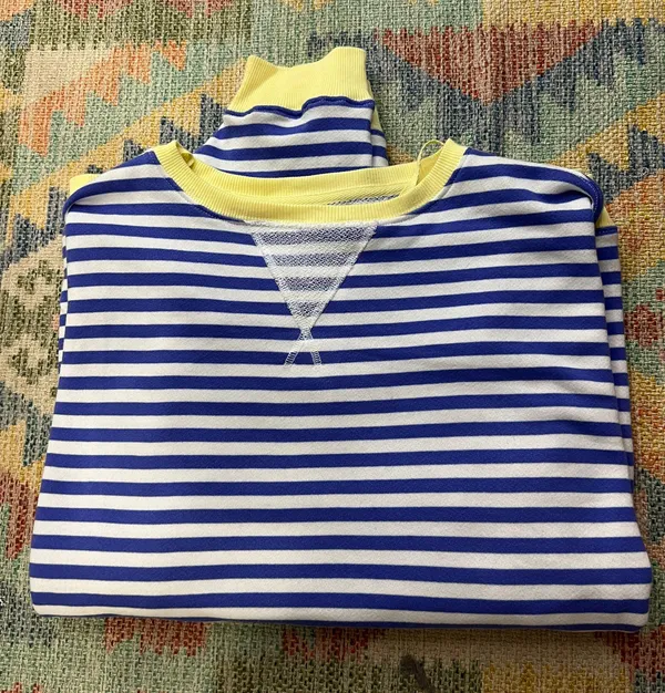 Free People Classic Stripped Oversized Crewneck - Image 7