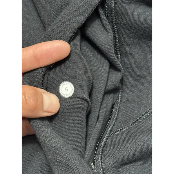 Lululemon Black Full Zip Balloon Sleeve Hooded Sweater Jacket 6 - Image 5