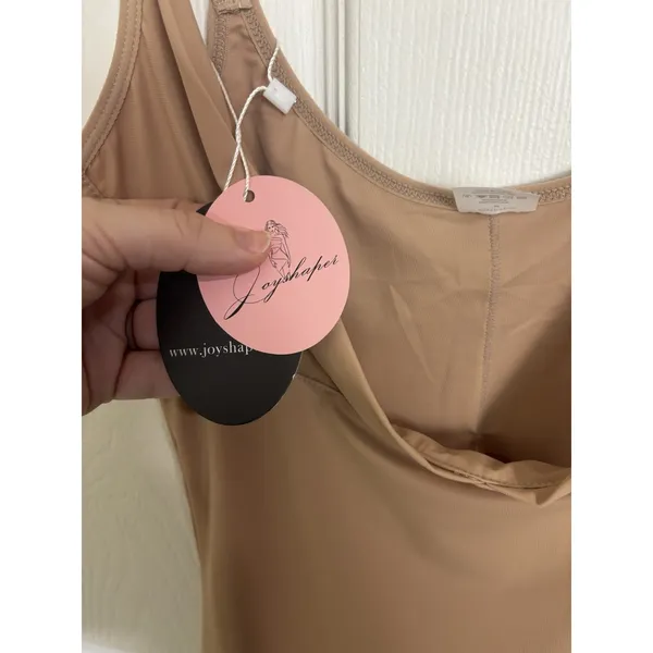NWT JoyShaper Beige Open Bust Shapewear Lace Slip Dress Medium - Image 4
