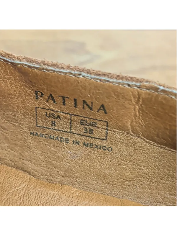 Patina Mexican handmade Leather Suede Finish Ladies' Loafers US 8 EUC - Image 2