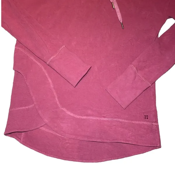 Sweaty Betty After Class Hoodie Women Rose Pink Excellent‎ Funnel Neck Thumbhole - Image 9