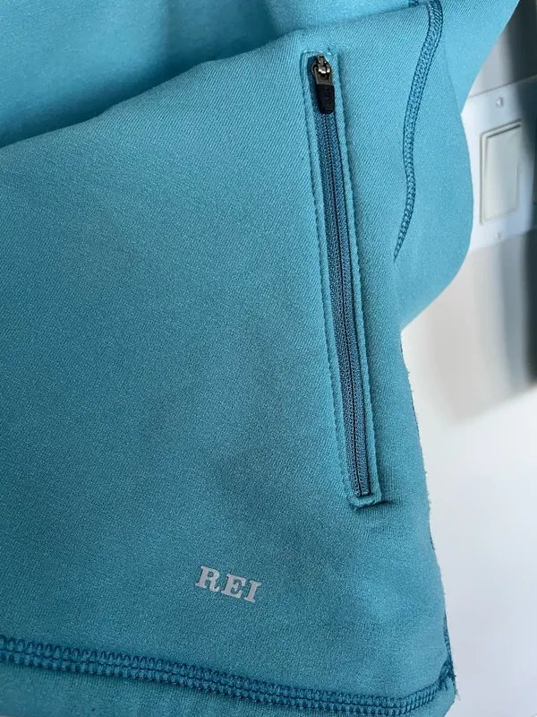 REI Women’s Fleece Sweatshirt Half Zip Pullover Blue Size Medium - Image 2