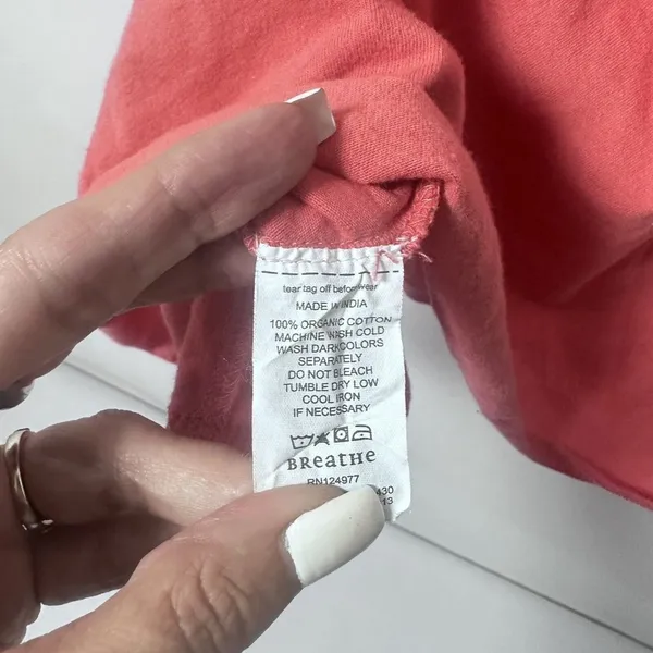 Prana Top Womens Small Coral Beaded Organic Sustainable Quality Lightweight - Image 4