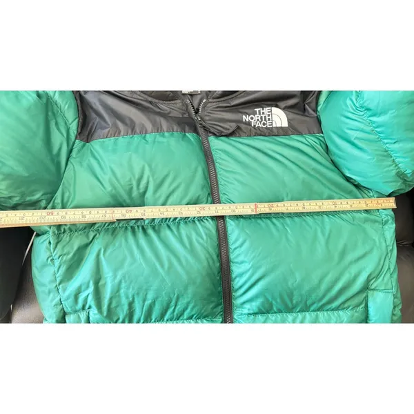 The North Face Nordic 700 fill goose down green puffer jacket no hood men’s szM - Image 10