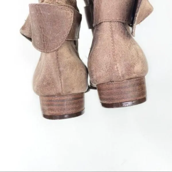 BRUNO MENEGATTI‎ Soft Leather Brown Boots 7 Tan - Image 7