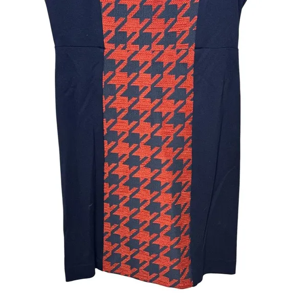 Anthropologie Hutch Women Sheath Dress Houndstooth Career‎ Short Sleeve Size 4 - Image 4