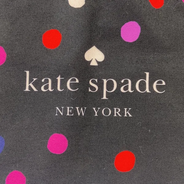 Kate Spade Large Black Polka Dot Lightweight Tote Name and Logo on Both Sides - Image 2