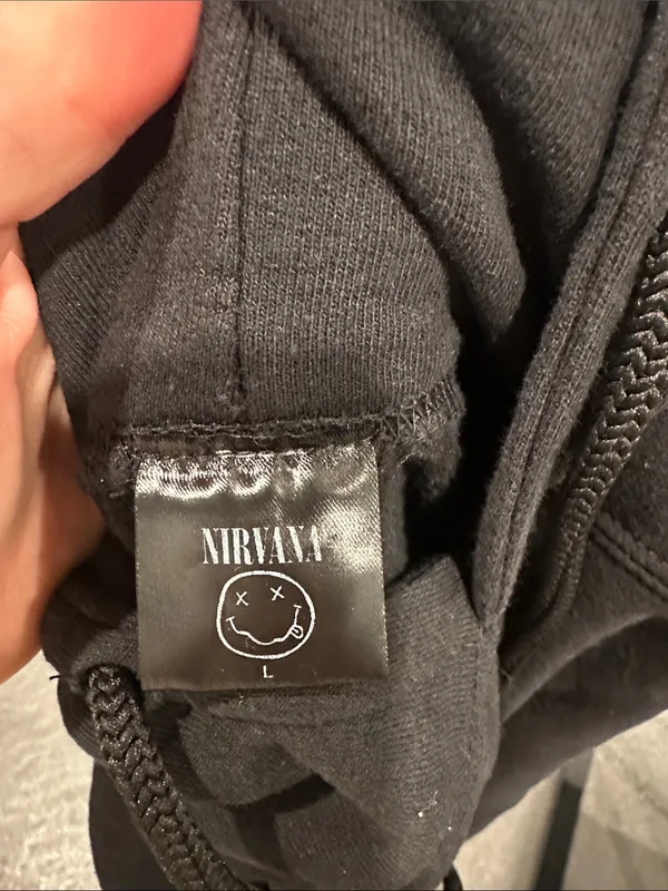 Nirvana Black Hoodie with front Logo - Image 5