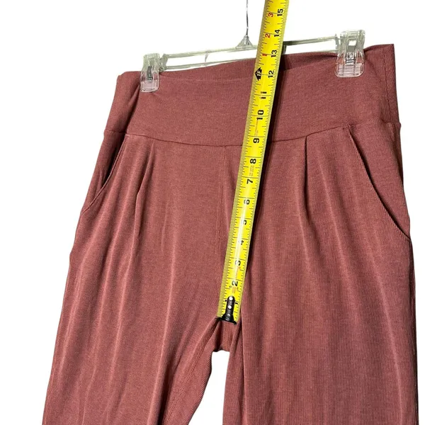 Vuori At Ease Pants Women's Sz Med Rosewood Ribbed Modal Athleisure Lounge Yoga - Image 6