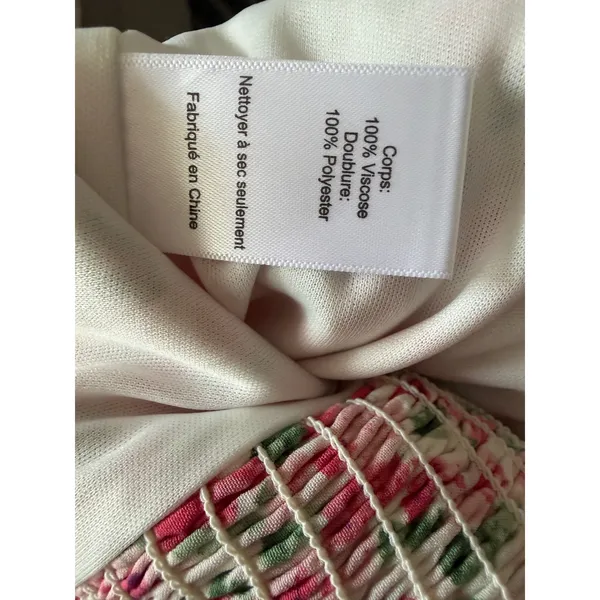 ASTR The Label Floral Sweetheart Crop Top Pink‎ Rose Smocked Back Tie Shoulder M - Image 7
