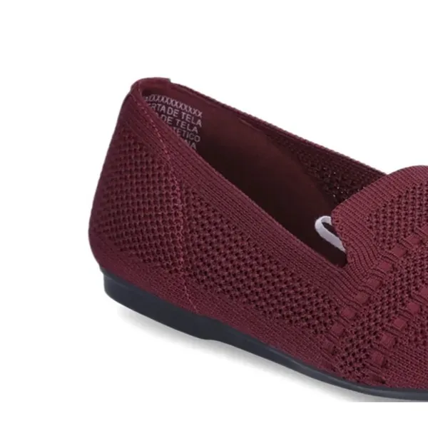 Time and Tru Womens Loafers Knit Burgundy Size 6.5 - Image 3