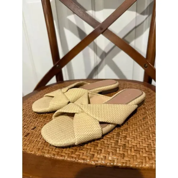 Nordstrom’s rattan cross front sandals size 6.5 - Image 3