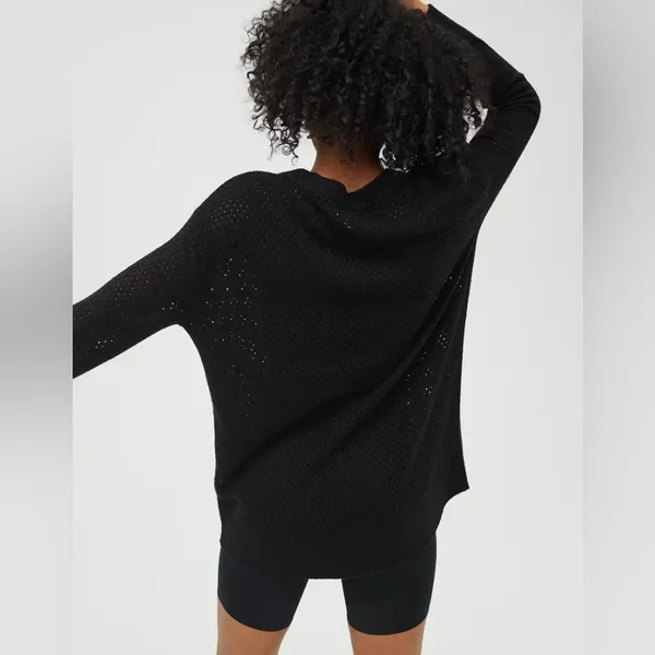 Aerie Black Offline‎ Black Open Knit Sweater - Image 6