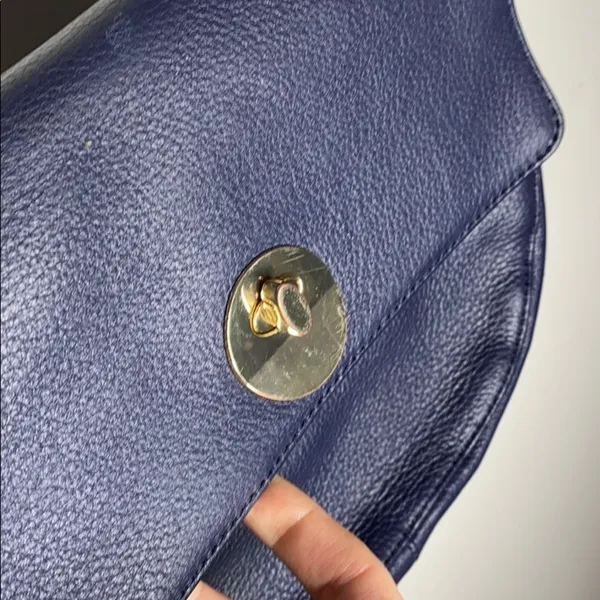 Talbots genuine leather purple saddle bag - Image 6
