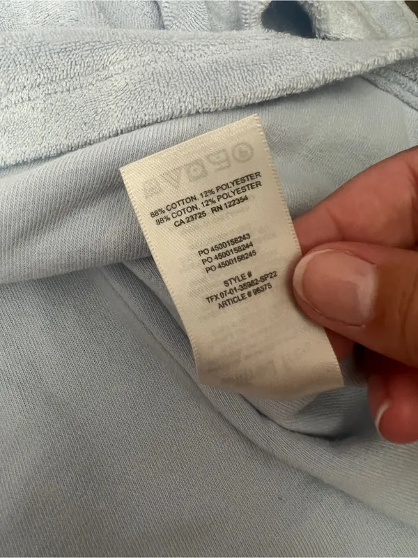 Aritzia Light Blue Women's Short Sleeve Terry Crewneck Top - Image 11