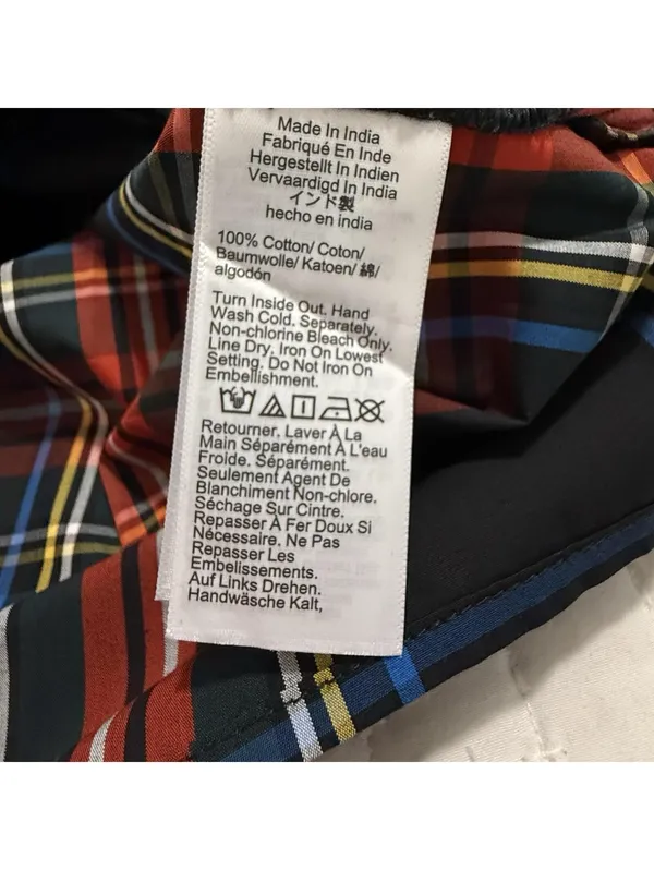 J.Crew Rhinestone Buttons Stewart Tartan Blouse Top Sz S Small NWT Cotton Shirt - Image 9