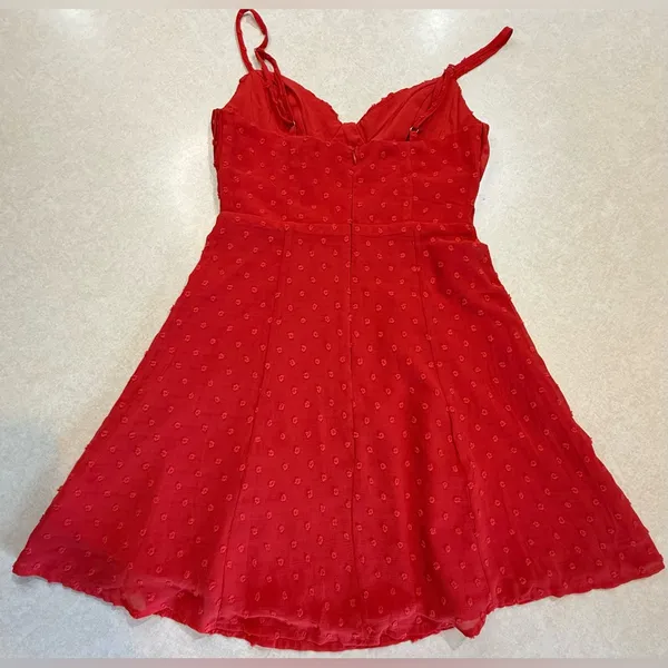 Hello Molly Vibrant Red Dress - Image 4