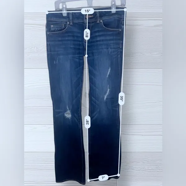 AMERICAN EAGLE Women’s Distressed Slim Bootcut Fit & Flare Jeans - Image 7
